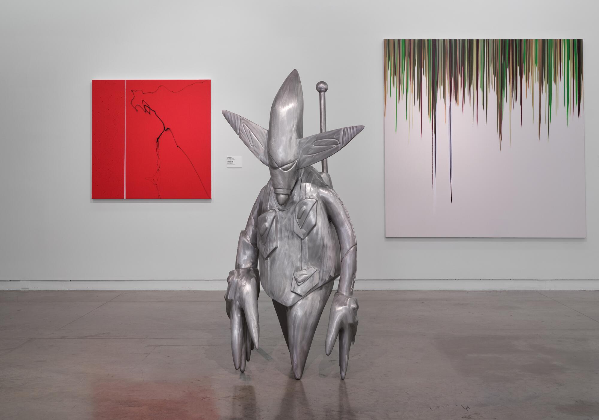 El robot Pointman, de Futura 2000, en el Bronx Museum de Nueva York